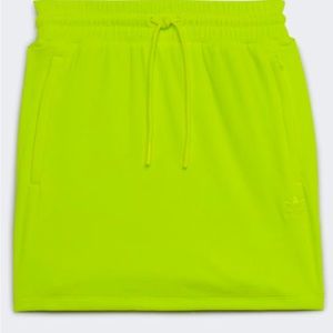 NWT Adidas Jeremy Scott Solar Yellow Fitted Skirt S